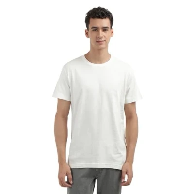 Image of Calvin Klein Jeans Textured Monologo TEE Print Tshirt, Men&#039;s, Size: XL, Ivory