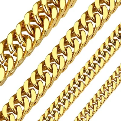 Image of Gold Necklace Chain Cuban Link Rapper Mens