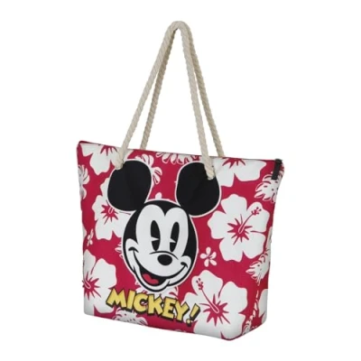Image of Disney Mickey Mouse Hawaii Soleil Beach Bag, Red, 52 x 37 cm