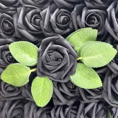 Image of SECALIFE 25 Pieces Black Roses Artificial Flowers, Real Touch Foam Rose Fake Bulk with Stem DIY Craft Flowers for Wedding Bridal Bouquets Centerpieces Arrangement Party Home Decorations