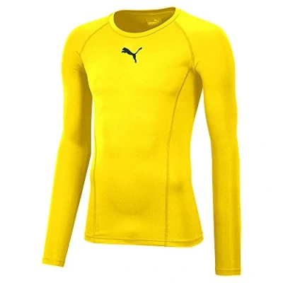 Image of Puma LIGA Kid&#039;s Baselayer Tee LS Jr,Cyber Yellow,164