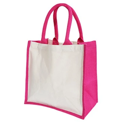 Image of Westford Mill Printers&#039; Midi Jute Bag One Size Fuchsia