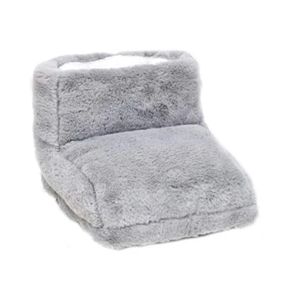 Image of USB Heated Foot Warmer, Electric Warmer for Men and Women with Cold Feet, Cosy Hot Water Bottle Muff Snug Feet Rechargeable Heating Shoes (Grey)