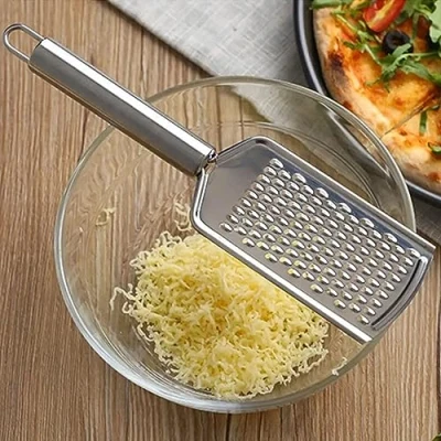 Image of Stainless Steel Paddle Grater Compact Cheese Lemon Zester Food Shredder Hand Held Kitchen Utensil