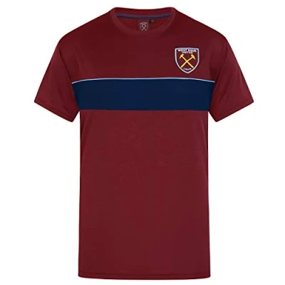 Image of West Ham United FC Official Gift Mens Poly T Shirt Claret XL