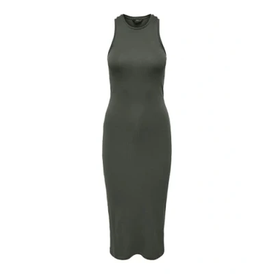 Image of ONLY Women&#039;s Onlbelfast S/L Midi Dress JRS Noos, Beluga, XS
