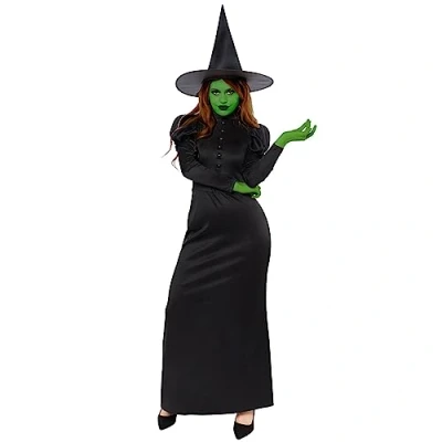 Image of amscan 9917844 Ladies Wicked Witch Halloween Adult Fancy Dress Costume Gothic Fairytale Spooky