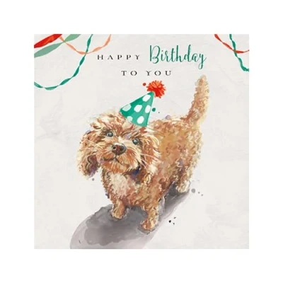 Image of Party Pup Cute Dog Happy Birthday Greeting Card The Wildlife Range Cards II1318