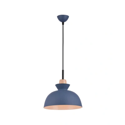 Image of Razgrad Dome Ceiling Pendant Light 1x E27 Blue