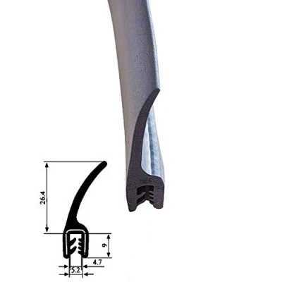 Image of Vertical Fin rubber car edge protective trim seal 35mm x 10mm