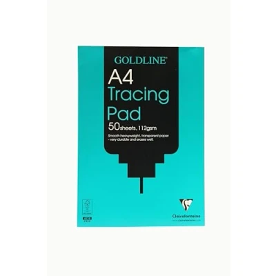 Image of Clairefontaine Heavyweight A4 Tracing Pad 112gsm 50 Sheets Goldline