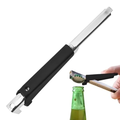 Image of Effortless Arthritis Jar Opener,Hand Can Opener,Easy Open Lid Opener,Black Non Slip Bottle Opener,Stainless Steel Opener Manual Opener,Multifunctional for Weak Hands Seniors