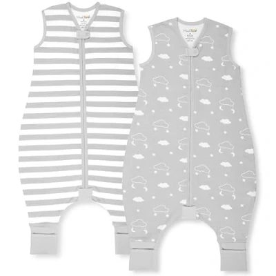 Image of Mama Cheetah Toddler Sleep Sack with Feet 18 36 Month, 0.5 TOG Lightweight Baby Sleeping Bag Legs, Wearable Blanket for Walkers Girls &amp; Boys, 100%Organic Cotton w/ 2 Way Zipper, Pack, Grey
