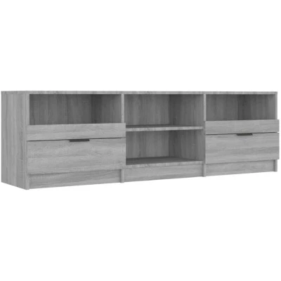 Image of vidaXL TV Cabinet Grey Sonoma 150x33.5x45 cm Engineered Wood