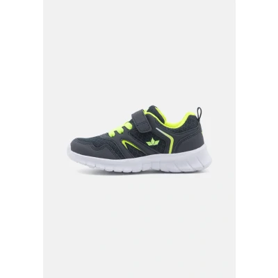 Image of LICO SKIP VS Trainers for kids, Size: 1, Navy/lemon Imitation leather/ textile