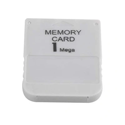 Image of Ruitroliker 1Mb Memory Card for Playstation One PS1 Console White