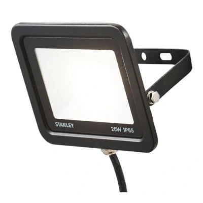 Image of Stanley SXLS312944KBE Slimline 20w LED Flood Light, IP65, Black, 1600lm, 6500K