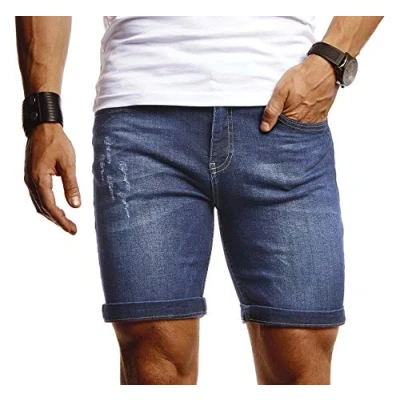 Image of Leif Nelson Men&#039;s Jeans Shorts Pants Trouserss LN 1397 Dark Blue W34