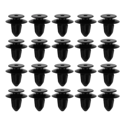 Image of eMagTech Pack of 20 Door Trim Retaining Clip Clips 7H0843213 Mounting Inner Buckle Compatible with VW T5 T6 Black