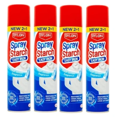 Image of Dylon Spray Starch with Easy Iron 2 in 1 (pack of 4 x300ml)