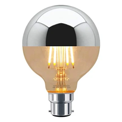 Image of Long Life Lamp Company 4w LED Crown Silver Light Bulb Mirror Top B22 Warm White