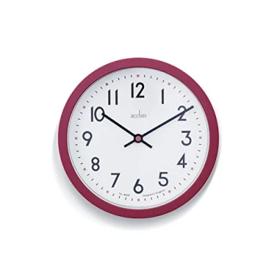 Image of Acctim Elstow Small Kitchen Wall Clock Quartz Retro Style Clay 20cm