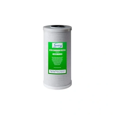 Image of iSpring FC15B High Capacity Activated CTO Carbon Block Filter Replacement Cartridge for Under Sink and Whole House Water Filtration System, 5 Micron 10&quot;x4.5&quot;