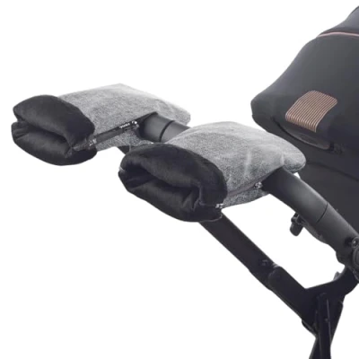Image of Pushchair Handlebar Mitts,Soil Grey