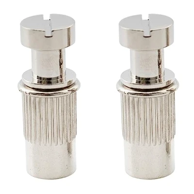 Image of Musiclily Pro M8 Metric Stop Tailpiece Mounting Studs and Inserts Bushings Set for Epiphone Les Paul Style Electric Guitar,Nickel (Set of 2)
