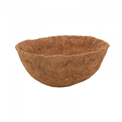Image of Natural Coco Hanging Basket Liner Cupped Shaped For A 16 Inch