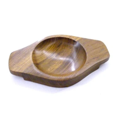 Image of Wooden Base for Balti Dish 15cm Long to fit 6&quot;/18cm Karahi/Balti