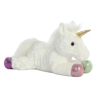 Image of Aurora® Adorable Flopsie™ Prism Unicorn™ Stuffed Animal Playful Ease Timeless Companions White 12 Inches