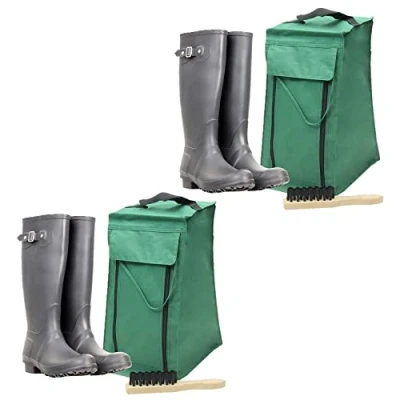 Image of Masterpart 2 x Wellington Muddy Boot Bags Welly Storage Hunting Fishing Camping &amp; Brushes
