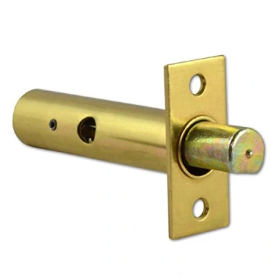 Image of Yale P M444 PB Door Security Bolt, Polished Brass Finish, Standard Security, Visi Packed, suitable for hinged and wooden doors