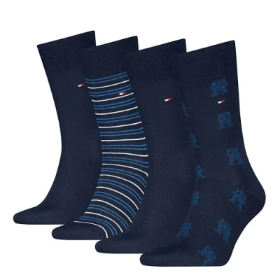 Image of Tommy Hilfiger Men&#039;s Giftbox Classic Sock, Navy, 39 42