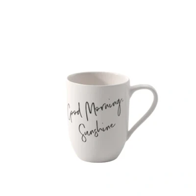 Image of Villeroy &amp; Boch Statement, Mug, “Good Morning Sunshine, 280 ml, Premium Porcelain, White