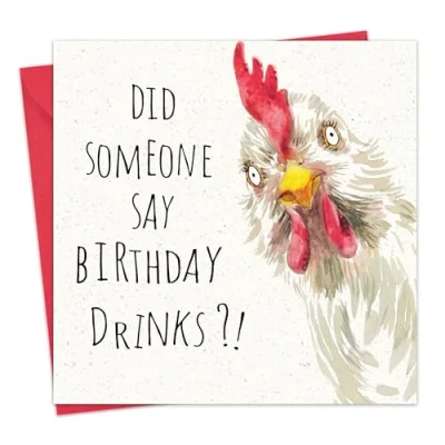 Image of Twizler Funny Birthday Card Chicken Happy Men Women for Him or Her