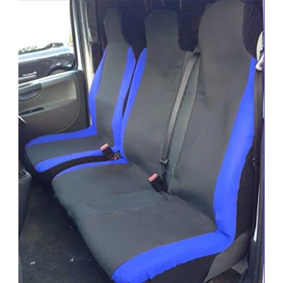 Image of Carseatcover UK Heavy Duty BLUE Racing Fabric Van Seat Covers Fits Most Vans Single &amp; Double