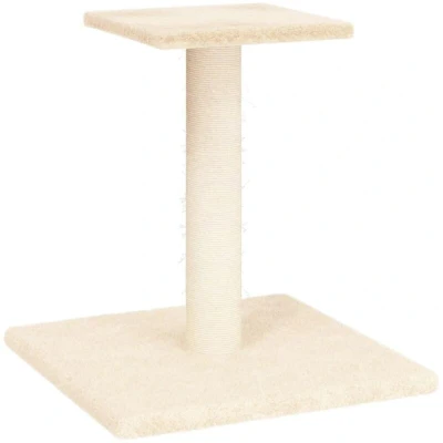 Image of vidaXL Cat Scratching Post with Platform Cream 38 cm