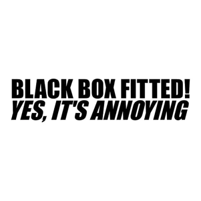 Image of Black Box Car Sticker Annoying Funny New Young Driver Window Bumper Decal