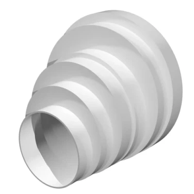 Image of Prostko LTD Eccentric Duct Multi Reducer 80mm / 100mm 120mm 125mm 150mm 160mm Multistage Wall, Ceiling Mount, White