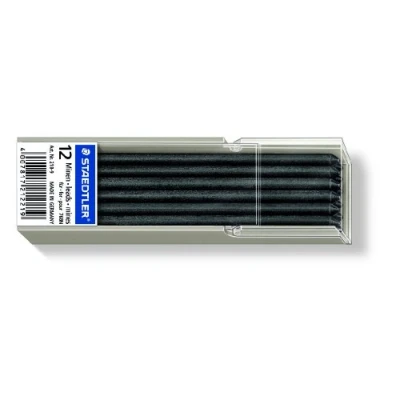 Image of STAEDTLER 218 9 Lumocolor Non Permanent Refill Lead for 3mm Leadholders Black (Pack of 12 Leads)