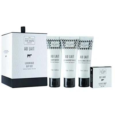 Image of Au Lait Luxurious Essentials Drum contains Tubes 75 ml x 3/ Soap 40 g