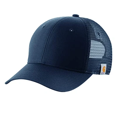 Image of Carhartt Men&#039;s Rugged Professional Series Canvas Mesh Back Cap, Midnight, One Size