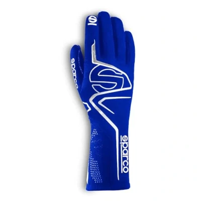 Image of Sparco 00131610BXBI GLOVES LAP FIA 8856 2018 SIZE 10 BLUE/WHITE