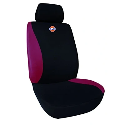 Image of GULF 76120black/red lining single image universal for car with headphones headrest, black/red