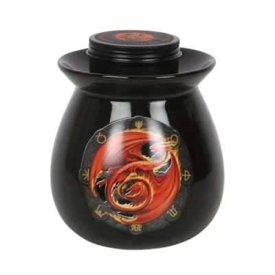 Image of Enchanting Beltane Wax Melt Burner Set by Anne Stokes 11.5cm x 10cm (1 Pack) Luxury Oil &amp; Musk Scented Wax, Ideal for Fantasy Pagan Lovers