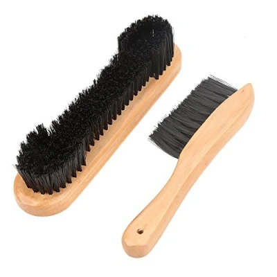 Image of 2pcs Pool Table Brush Cleaner Kit, Billiard Brushes Wooden Snooker for Rail Felt Bed Tables Cushion Dust Cleaning