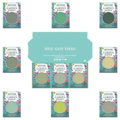 Image of Rust Oleum Garden Paint in Matt Finish Rich Greens Tester Box