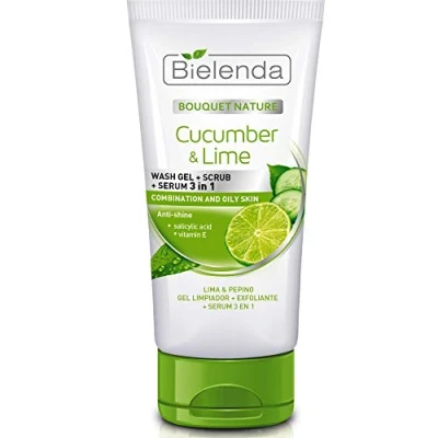 Image of Bielenda Cucumber and Lime Gel Peeling Serum 3in1 150g